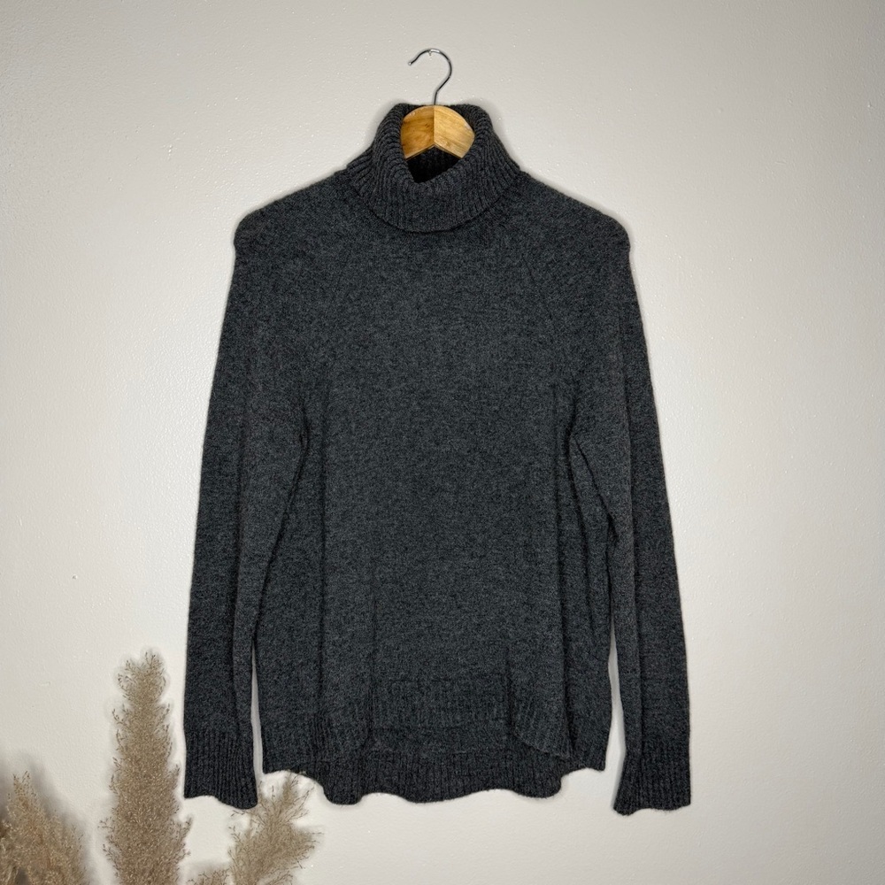 NEW | J. Crew Coziest Yarn Wool Blend Dark Grey Turtleneck Sweater